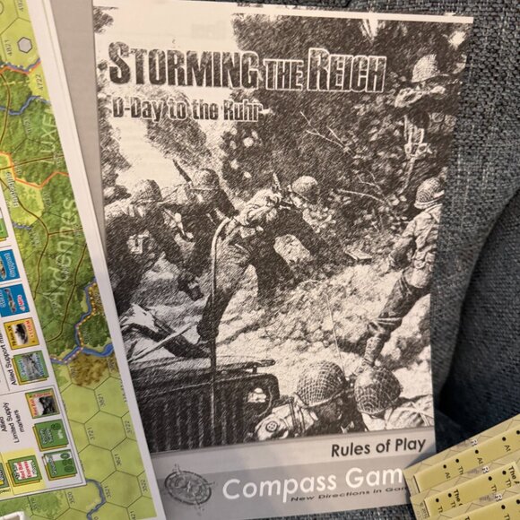 Storming the Reich: D-Day to the Ruhr (open, unpunched) Compass Games - Picture 13 of 15